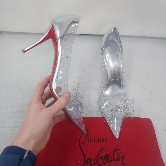 Christian Louboutin Jelly Strass Bow Wedding Crystal PVC Pump - Picture 1 of 12